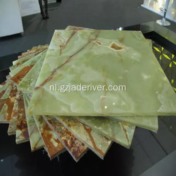 Natuurlijke Onyx marmeren plaat groene elegante Jade steen